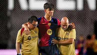 إصابة "برنال" لاعب برشلونة بقطع في الرباط الصليبي