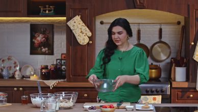 بطاطا بالسبانخ والفطر