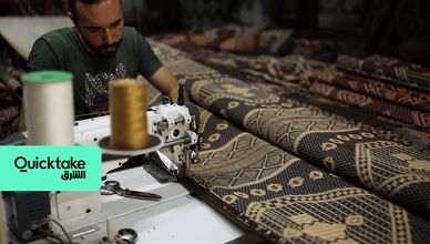 تدوير البلاستيك إلى حصائر في غزة