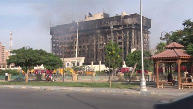 مراسل الشرق: حريق يلتهم مديرية أمن الإسماعيلية