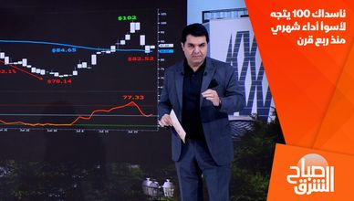 ناسداك 100 يتجه لأسوأ أداء شهري منذ ربع قرن