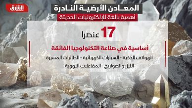 المعادن الأرضية النادرة.. سلطة خفية للإلكترونيات الحديثة
