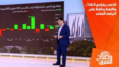 الذهب يتراجع 8.5%.. والنفط يحافظ على اتجاهه الصاعد