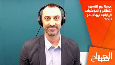موجة بيع الأسهم تتفاقم والمؤشرات اليابانية تهبط بنحو 20%