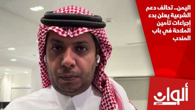 اليمن.. تحالف دعم الشرعية يعلن بدء إجراءات تأمين الملاحة في باب المندب