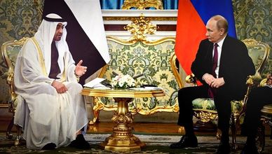 بوتين ومحمد بن زايد يبحثان الأمن الدولي ويشيدان بنمو الشراكة الاقتصادية