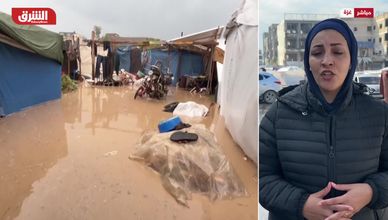 تداعيات المنخفض الجوي على النازحين في قطاع غزة