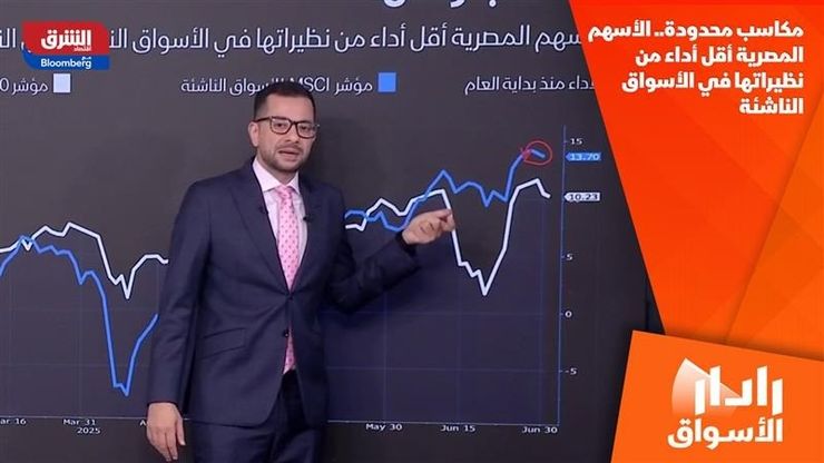 مكاسب محدودة.. الأسهم المصرية أقل أداء من نظيراتها في الأسواق الناشئة