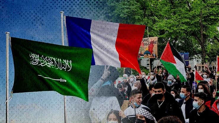 مباحثات سعودية فرنسية بشأن فلسطين.. وإيران تلّوح بتعليق التعاون النووي