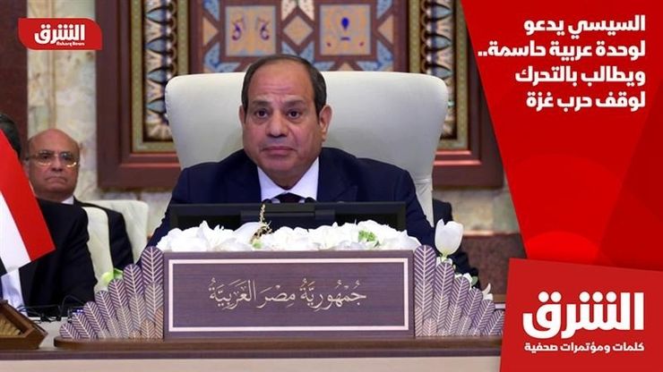 السيسي يدعو لوحدة عربية حاسمة.. ويطالب بالتحرك لوقف حرب غزة