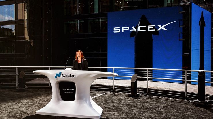 SpaceX تتجاوز تريليوني دولار في أول يوم تداول